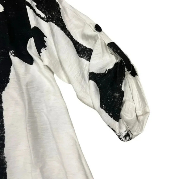 Neo Noble White Artsy Cinched Shirt Dress M - Picture 3 of 8